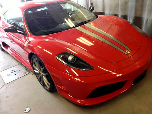 Ferrari red sports paint